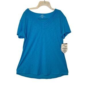 Woman's KÜHL Vega Tee -Metal Blue/Rally Blue-NWT-XL